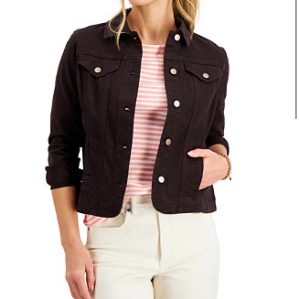 Charter Club Black Jean Jacket